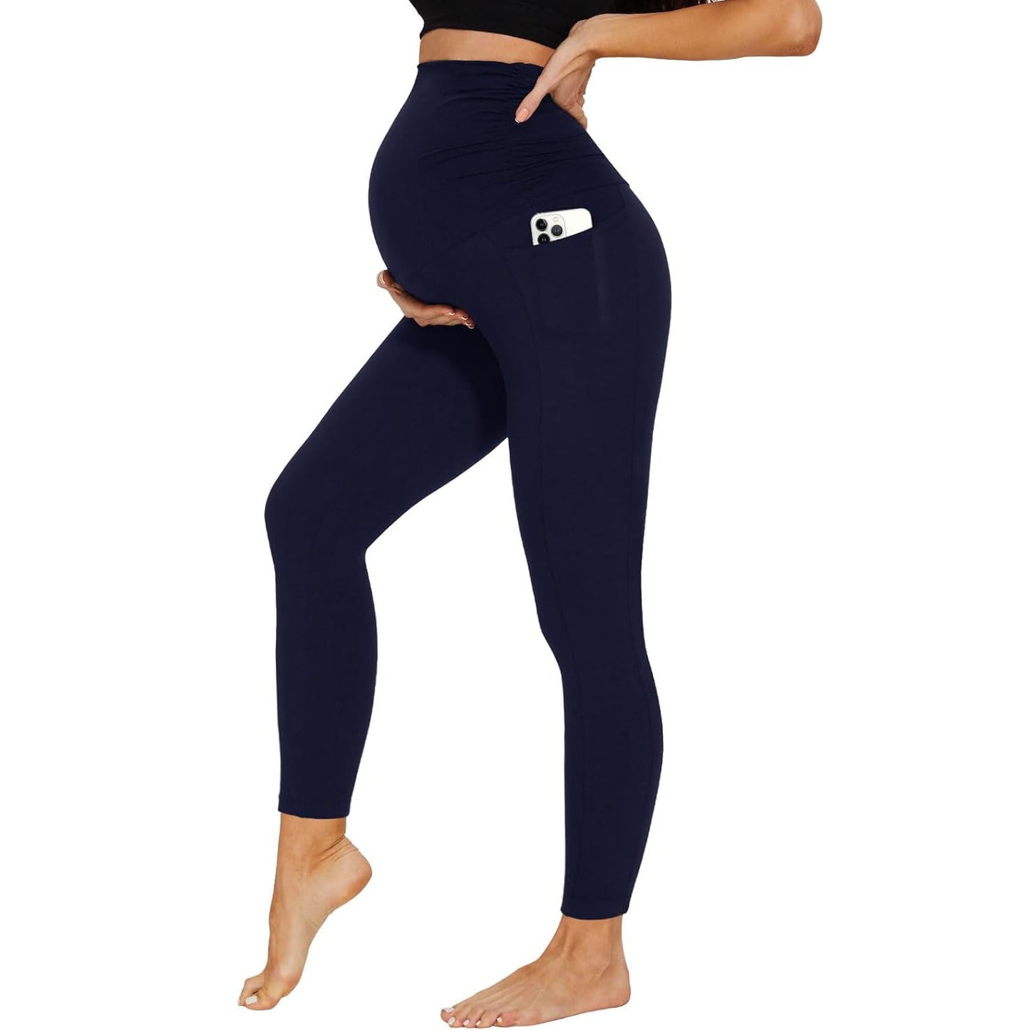 Maternity Pants with Tummy Support Pockets Colouronova