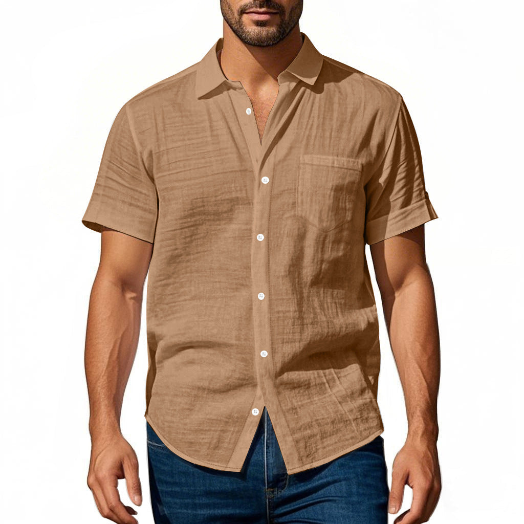 Linen short-sleeve shirt Colouronova