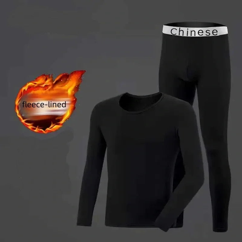 Men's Winter Thermal Underwear Long Men Keep Warm Tops+Pants Two-piece Set Thick Clothes Comfortable Thermo Underwear Sets - Colouronova