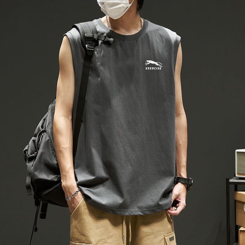 Men's Quick-Dry Sleeveless T-Shirt Loose Fit Workout Top Colouronova