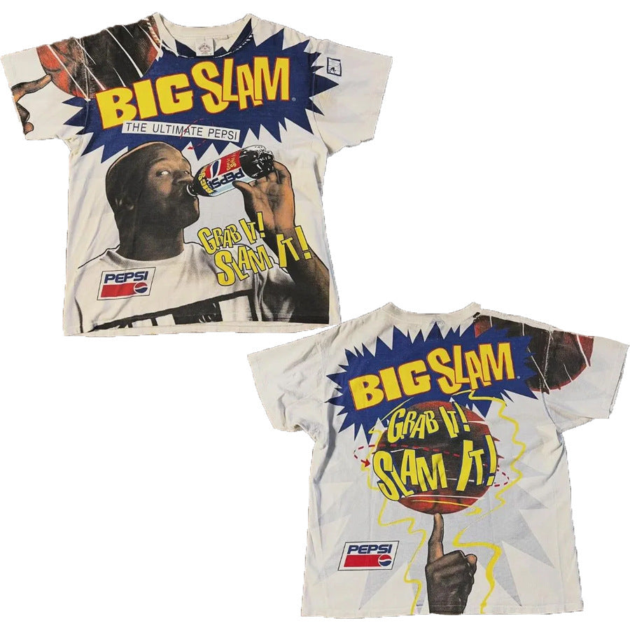 Y2K Hip Hop Graphic Cotton T-Shirt Colouronova