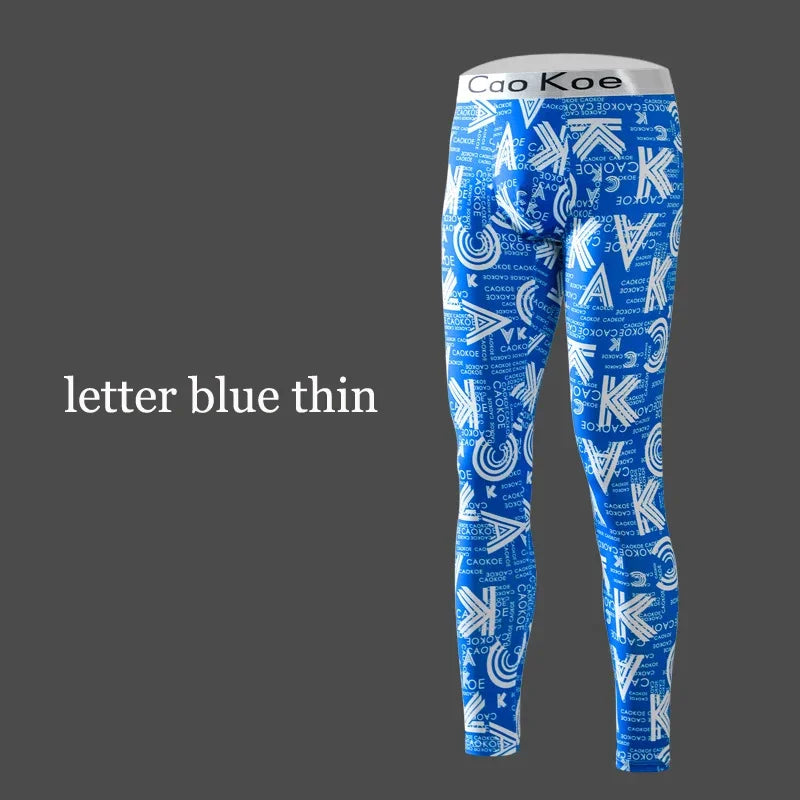 Men Long Johns Thermal Skin-Friendly Underwear Winter Warm Long Pants Male Soft Elastic Leggings Comfortable Tights - Colouronova