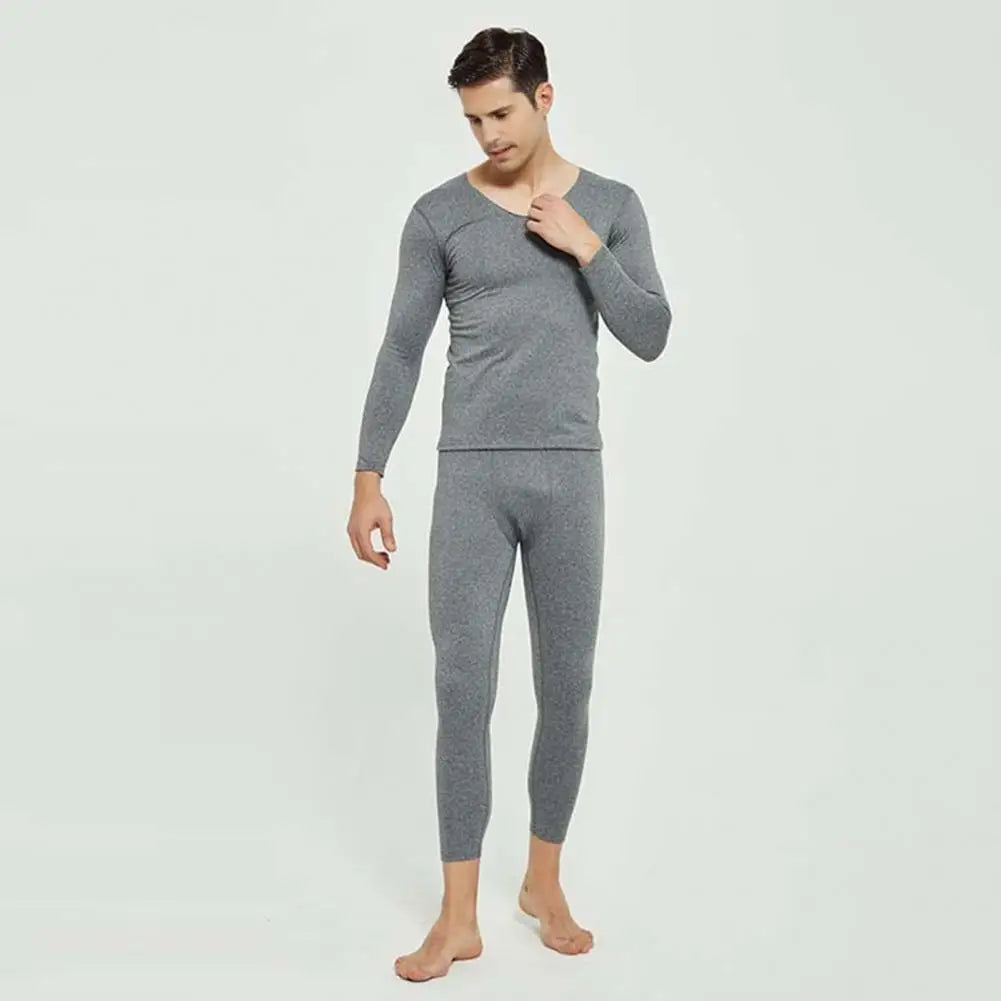 2 Pcs Winter Thermal Underwear Long Men's Keep Warm Tops Pants Set Thick Clothes Comfortable Thermo Underwear Pajamas Sets 2024 - Colouronova