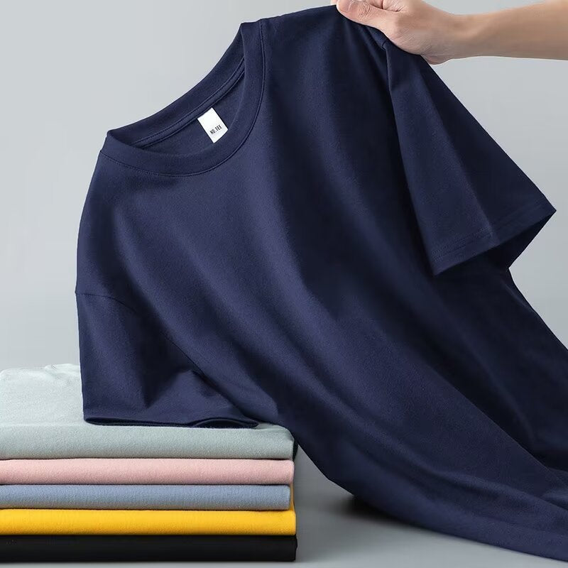 Mens Solid Color Short Sleeve T-Shirt Colouronova