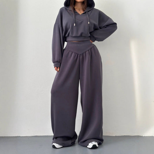 Women's Casual Hooded Tracksuit Set Colouronova