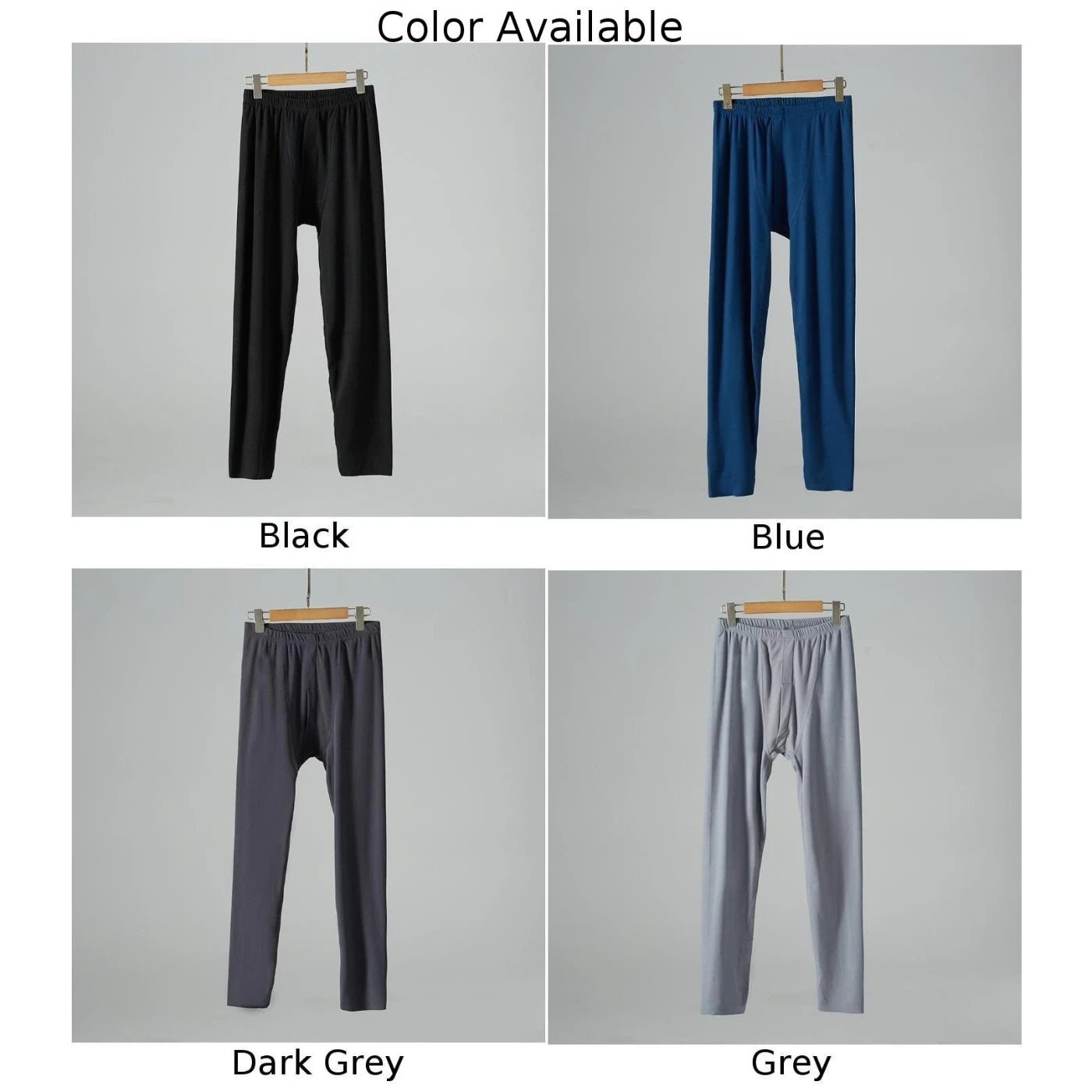 Mens Brushed Velvet Thick Quick Warming Warm Pants Leggings Multi Color Winter Warm Long John Underpants Elastic Bottom Pants - Colouronova