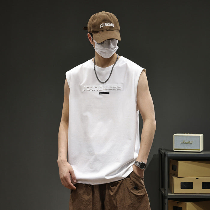 Men's Cooling Sleeveless Letter Print Vest Colouronova