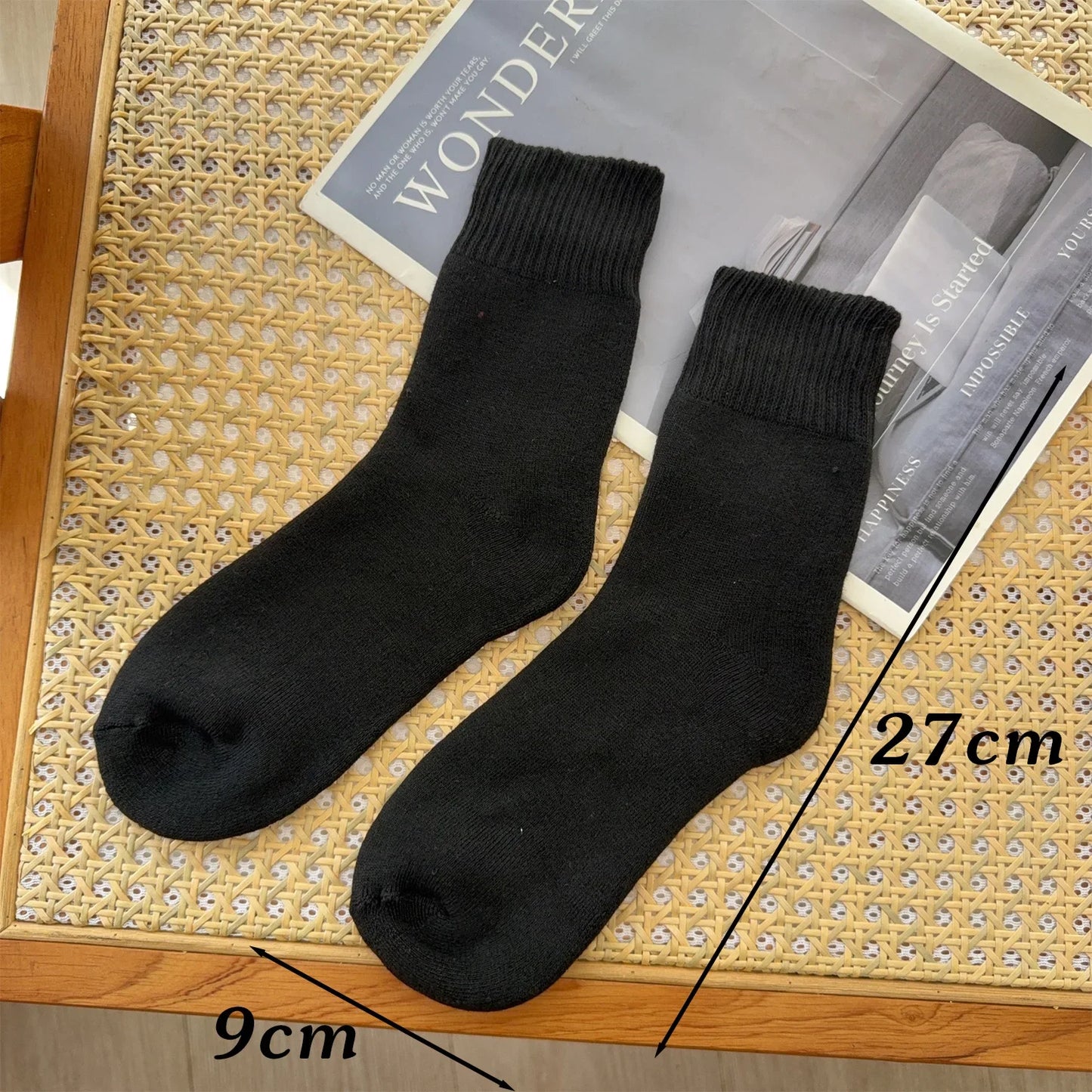 1/3Pairs Winter Warm Thicken Socks Fleece Lined Plush Warm High Tube Long Socks Solid Color Cold Weather Women Men Comfortable - Colouronova