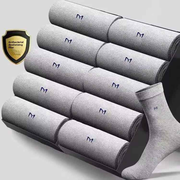 Cotton socks, men's mid-calf socks
