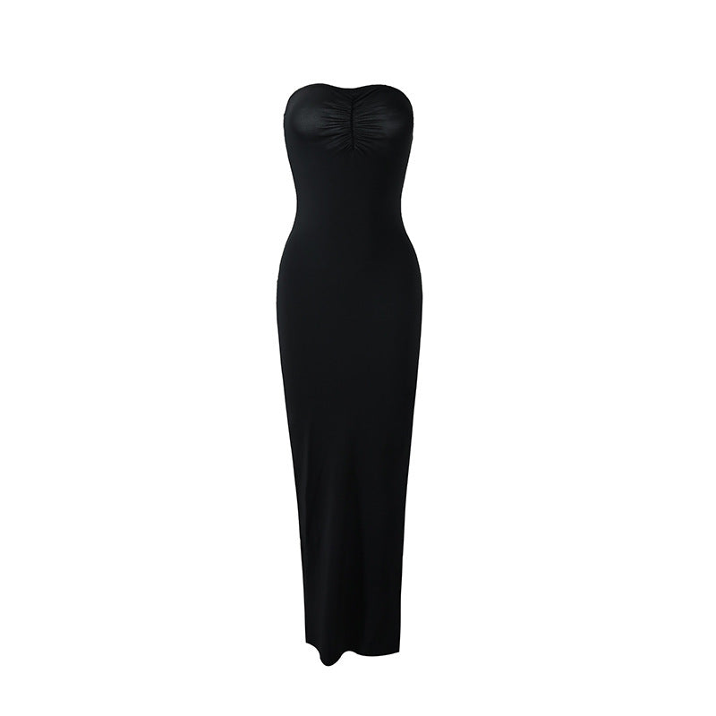 long solid color dress Colouronova