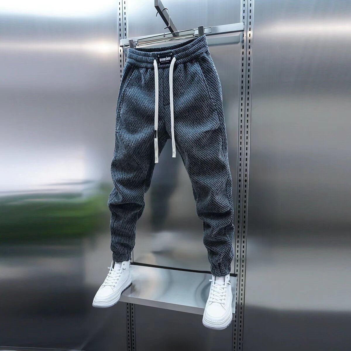 Chanel Style Striped Sweatpants Men Loose Casual Trousers Colouronova