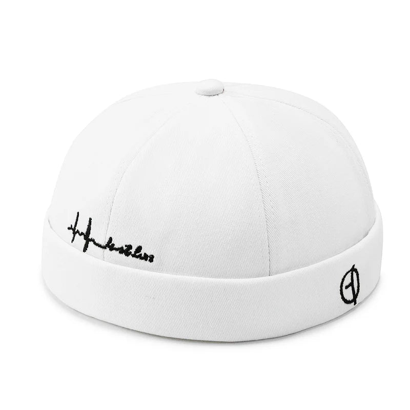 Men Hip Hop Hats Vintage Beanie Hat Summer Adjustable Landlord Hat Trendy Streetwear Docker Cap Women men Brimless Skullies Cap - Colouronova