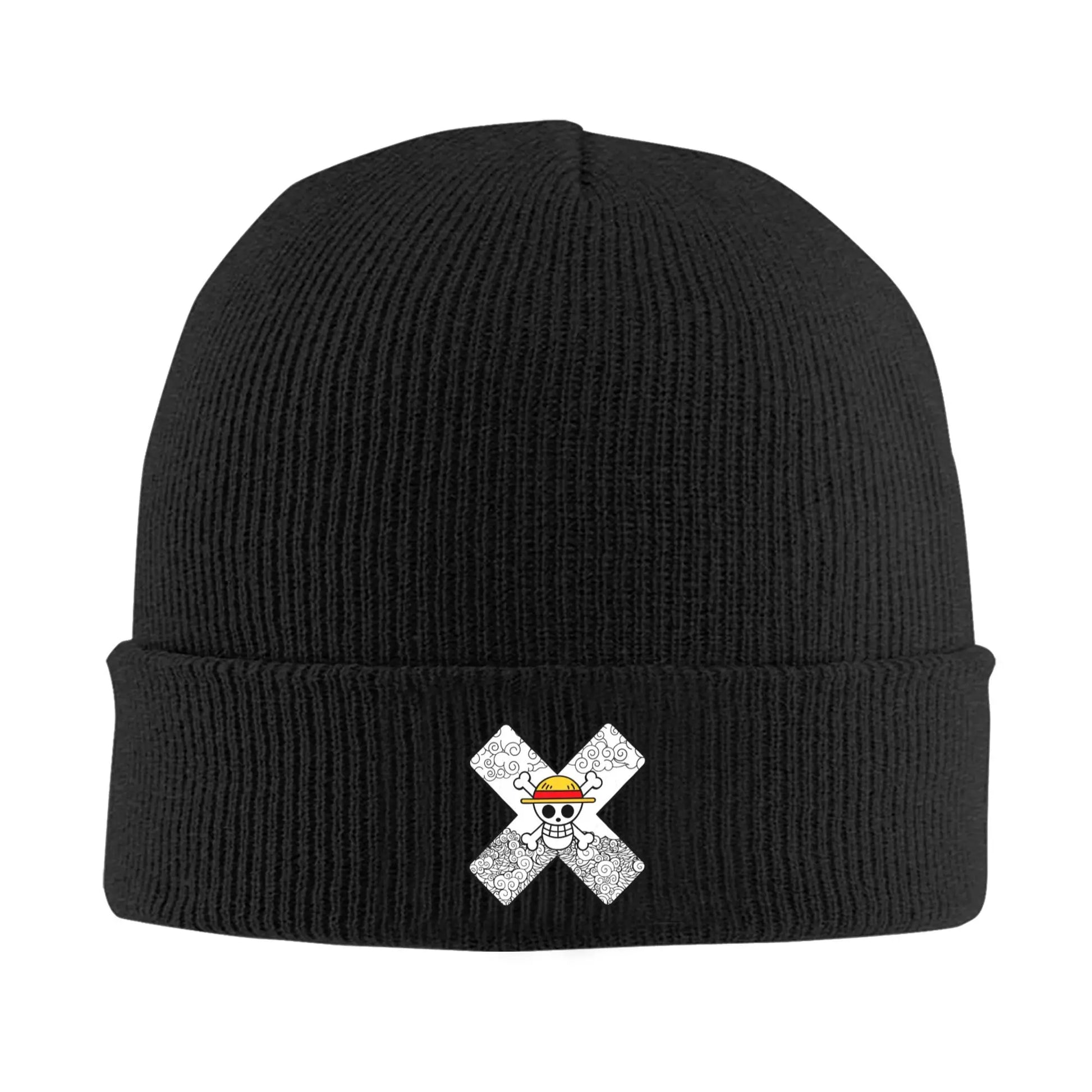 One Piece Flag 
Doflamingo Pirates Logo Knitted Caps Women's Men's Beanies Autumn Winter Hats Acrylic  Warm Melon Cap - Colouronova
