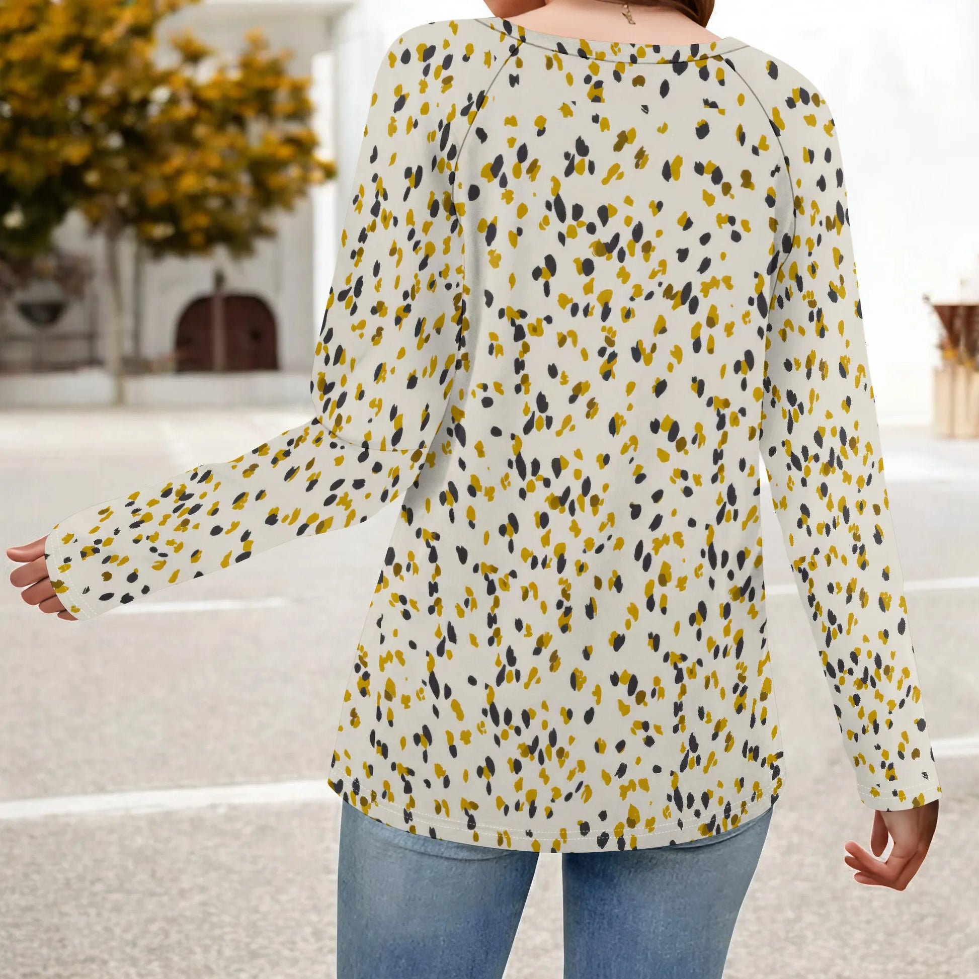 Women's Puff Long Sleeve Tunic Tops Pleated Crew Neck Blouses Dressy Casual Loose Fit Winter and Spring Shirts - Colouronova