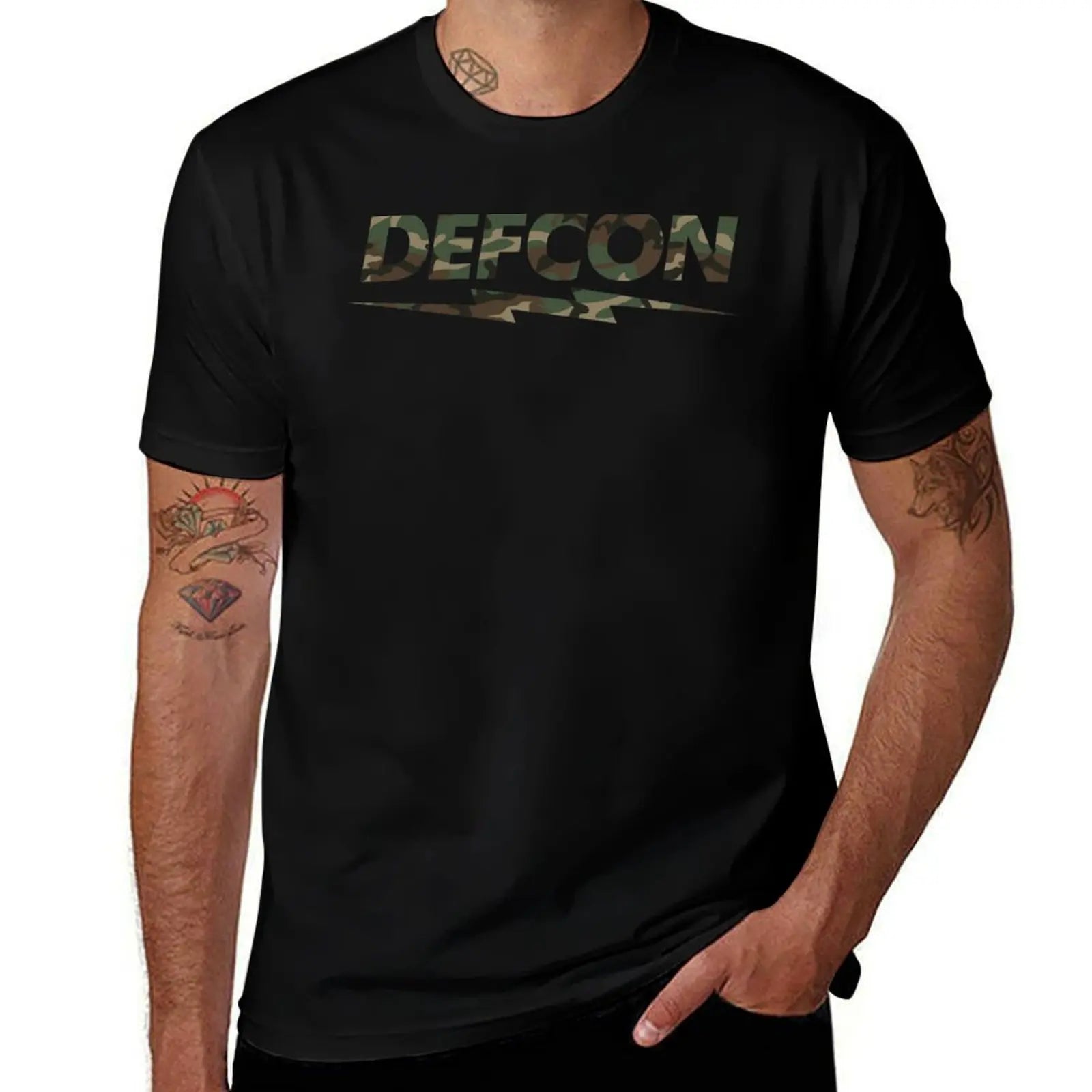 DEFCON -Woodland T-Shirt essential t shirt black cotton t-shirt plain for man package T-Shirt - Colouronova
