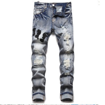 Men's dyed denim pants Colouronova