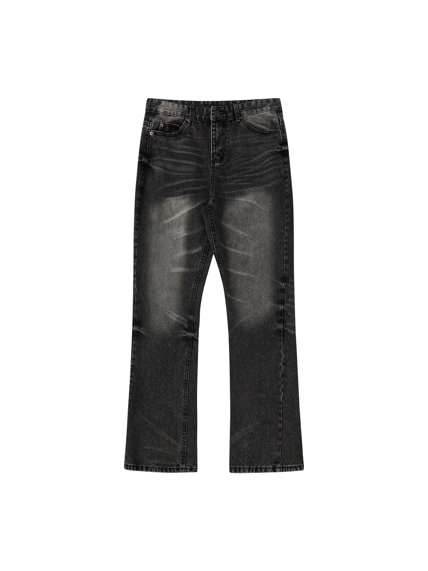 Retro washed black slightly flared jeans Colouronova