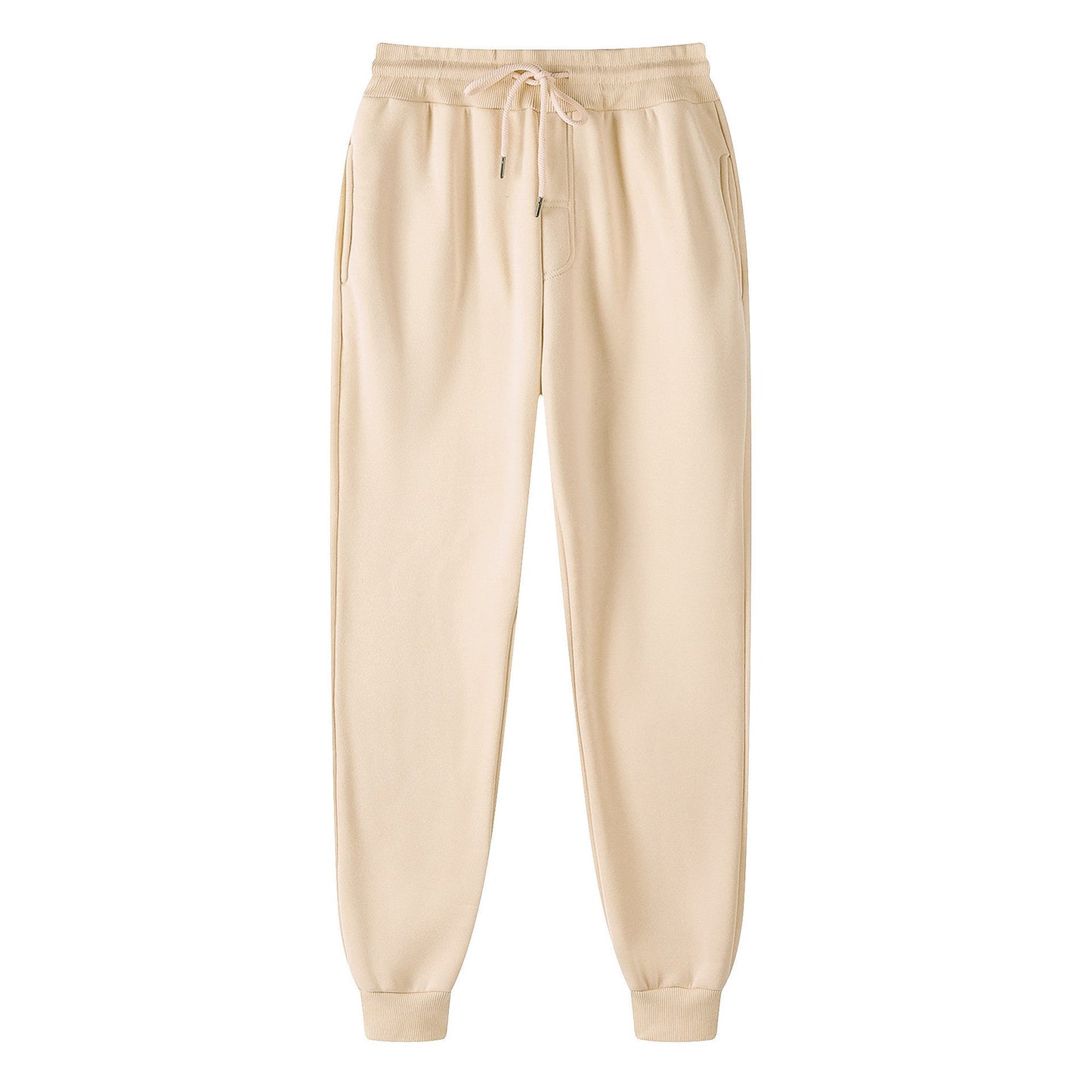 Fleece Lined Sweatpants with Elastic Waist Colouronova