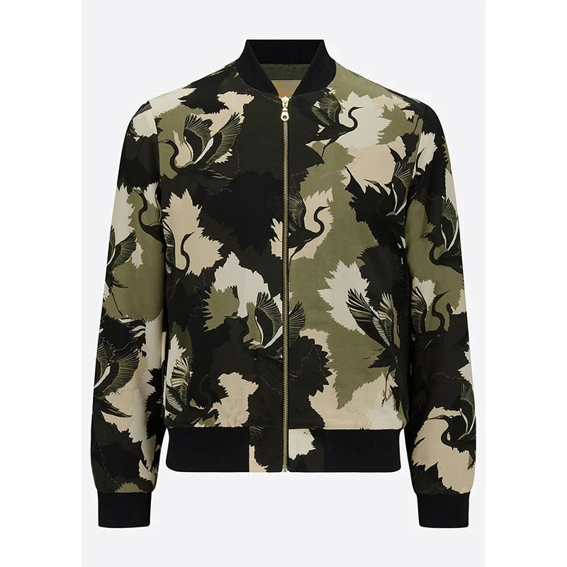 Retro Colorful Flower Jacket Men's Clothing Streetwear Graffiti Long Sleeve Jackets Harajuku Trend Autumn Casual Zipper Coat Colouronova