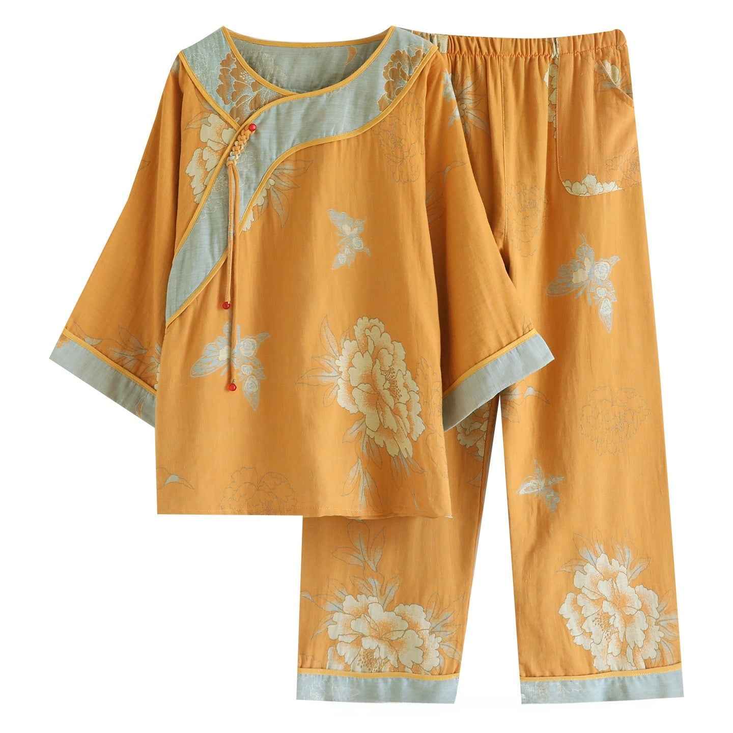 Chinese Style Cotton Pajamas Set