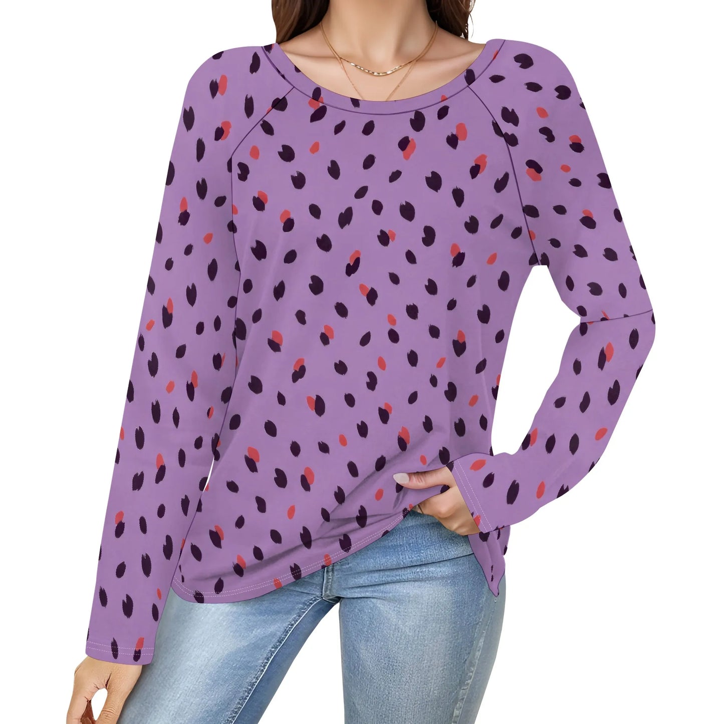 Women's Puff Long Sleeve Tunic Tops Pleated Crew Neck Blouses Dressy Casual Loose Fit Winter and Spring Shirts - Colouronova