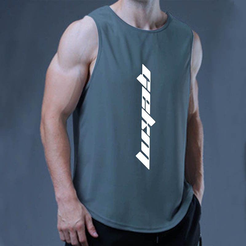 Running training waistcoat loose sports T-shirt quick-drying top Colouronova