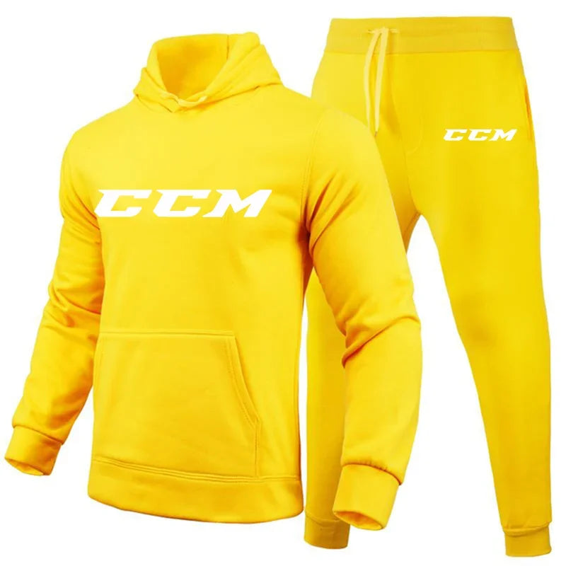 Men's Warmth-Enhanced Thick Sports Outfit Set - High-Quality Casual Long-Sleeved Sports Outfit - Jogging Pants - Men's Sports Ou - Colouronova