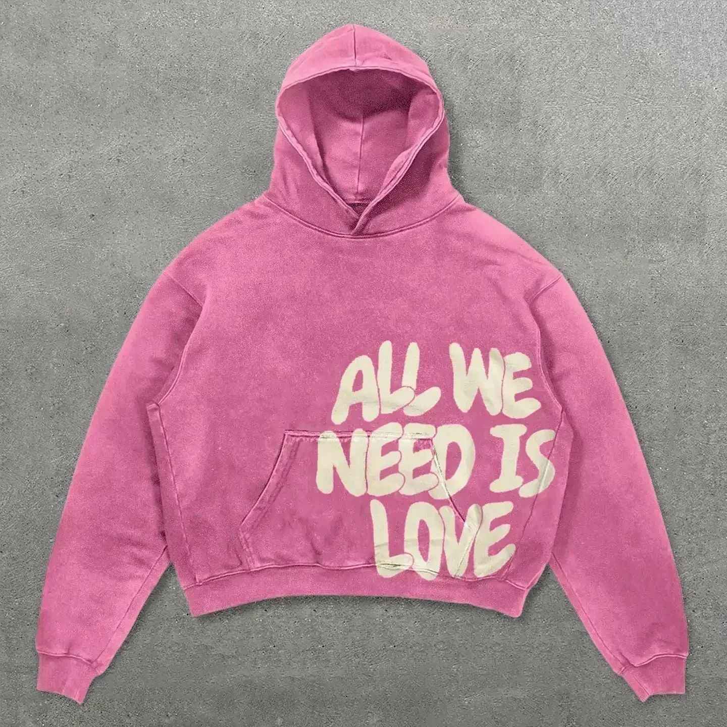 Anime Print Hooded Sweatshirt Colouronova