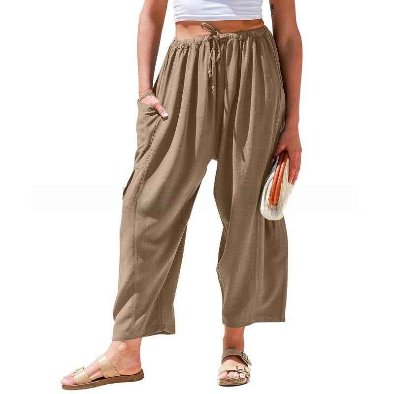 Linen Wide-Leg Pants