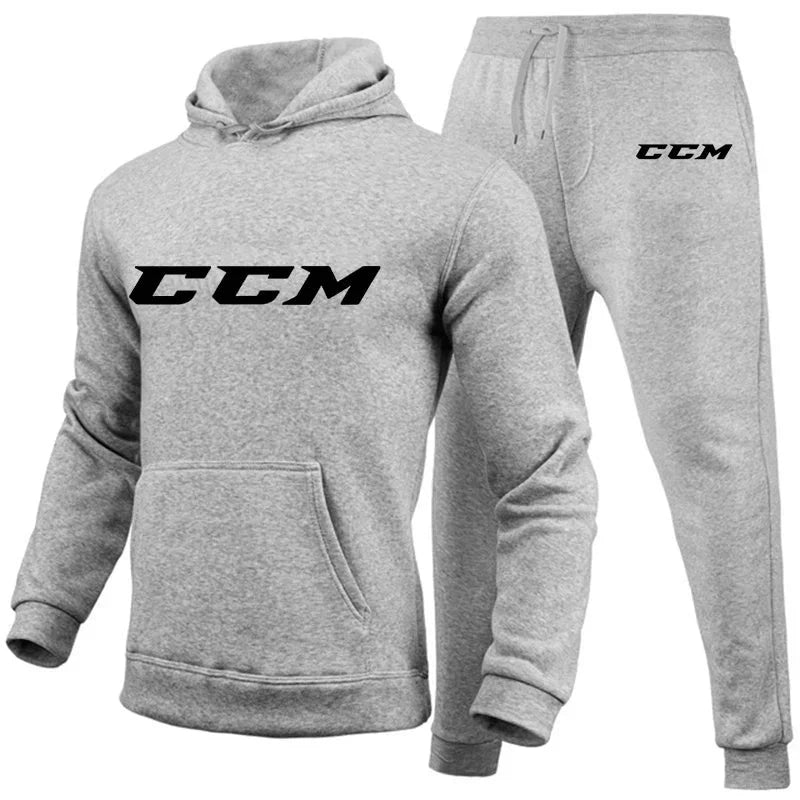 Men's Warmth-Enhanced Thick Sports Outfit Set - High-Quality Casual Long-Sleeved Sports Outfit - Jogging Pants - Men's Sports Ou Colouronova