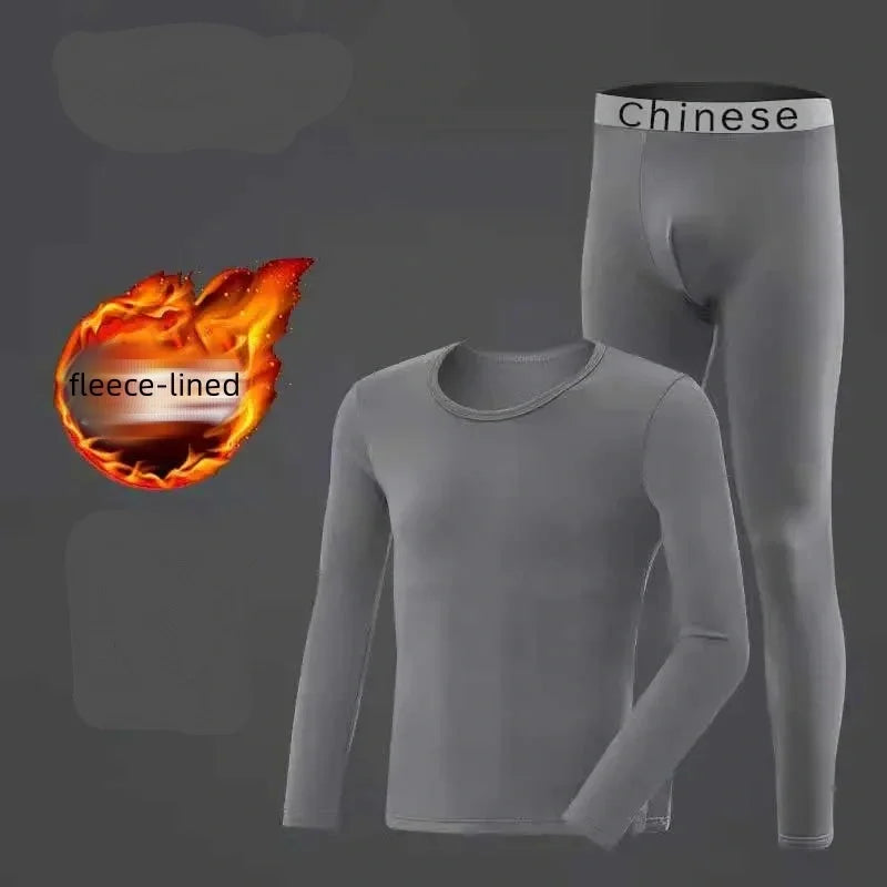 Men's Winter Thermal Underwear Long  Men Keep Warm Tops+Pants Two-piece Set Thick Clothes Comfortable Thermo Underwear Sets - Colouronova