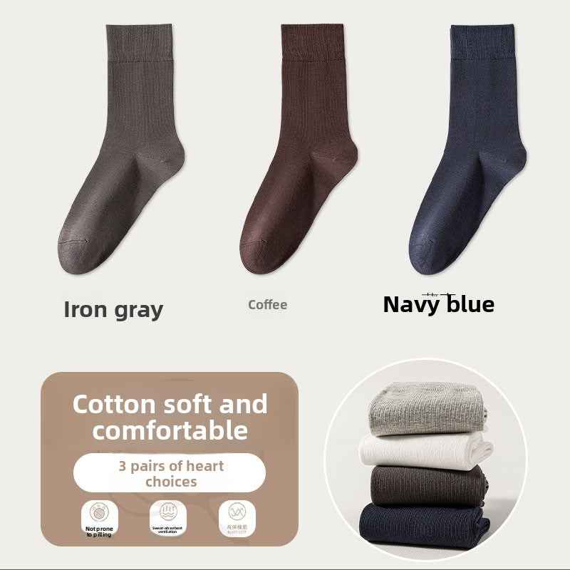 Socks - Men's Pure Color Mid-Calf