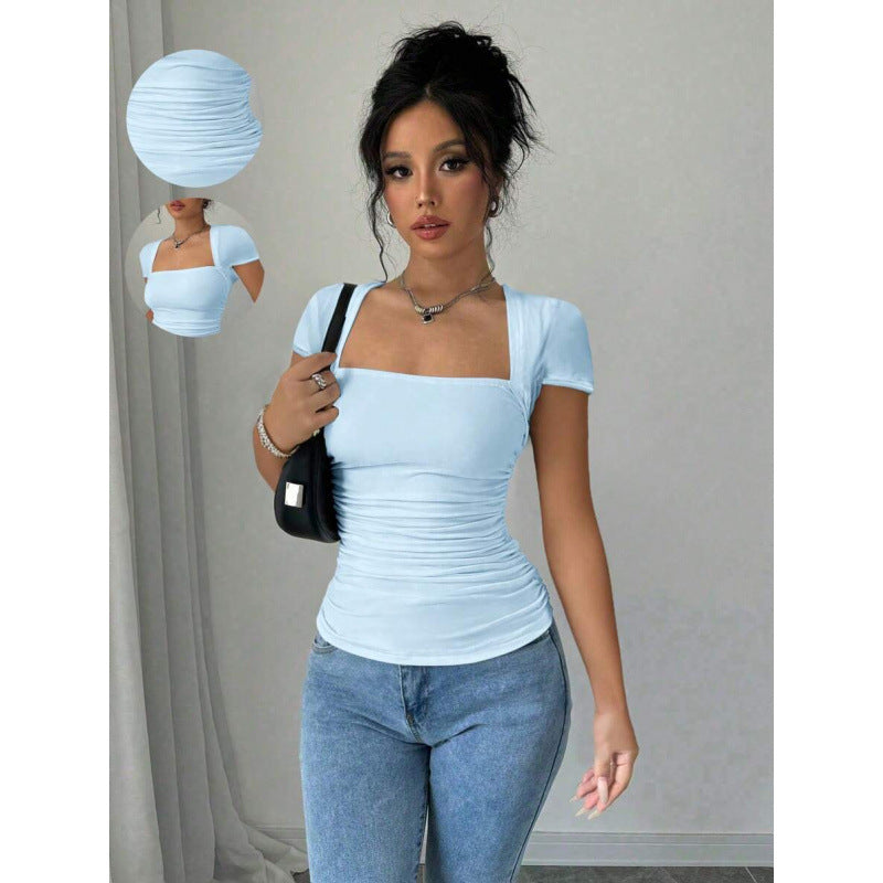 Slim Fit U-Neck T-Shirt Colouronova