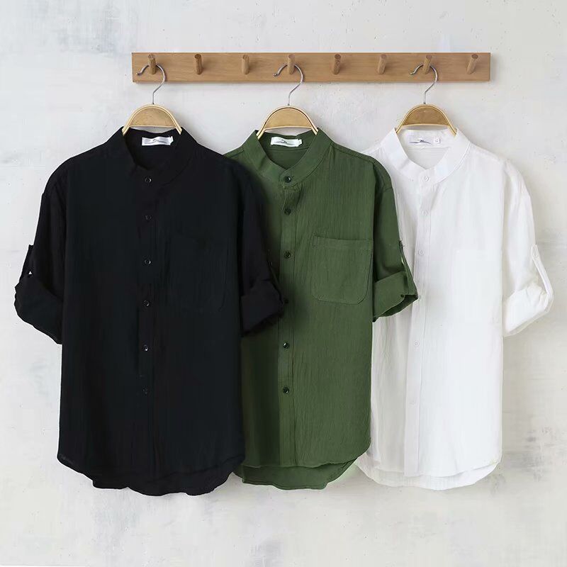Linen Short-Sleeve Shirt Colouronova