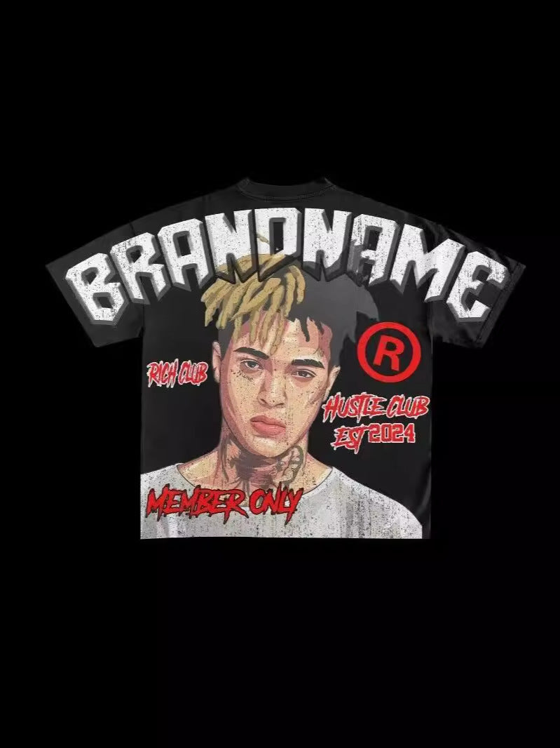 Y2K Hip Hop Graphic Cotton T-Shirt Colouronova