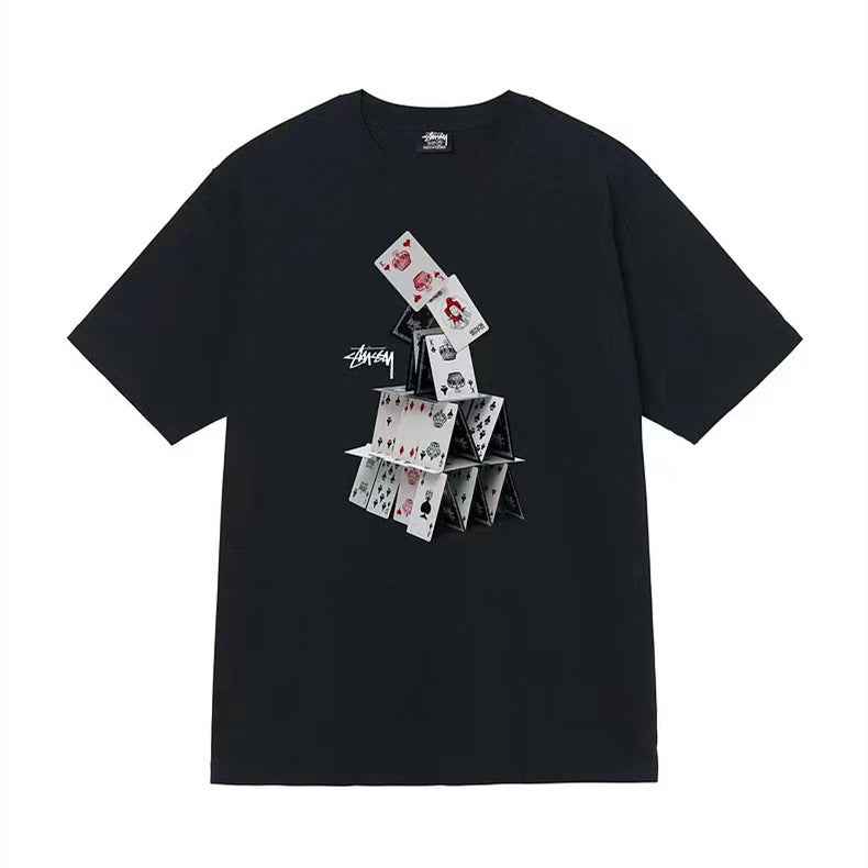 Loose short-sleeved T-shirts for men and women in summer