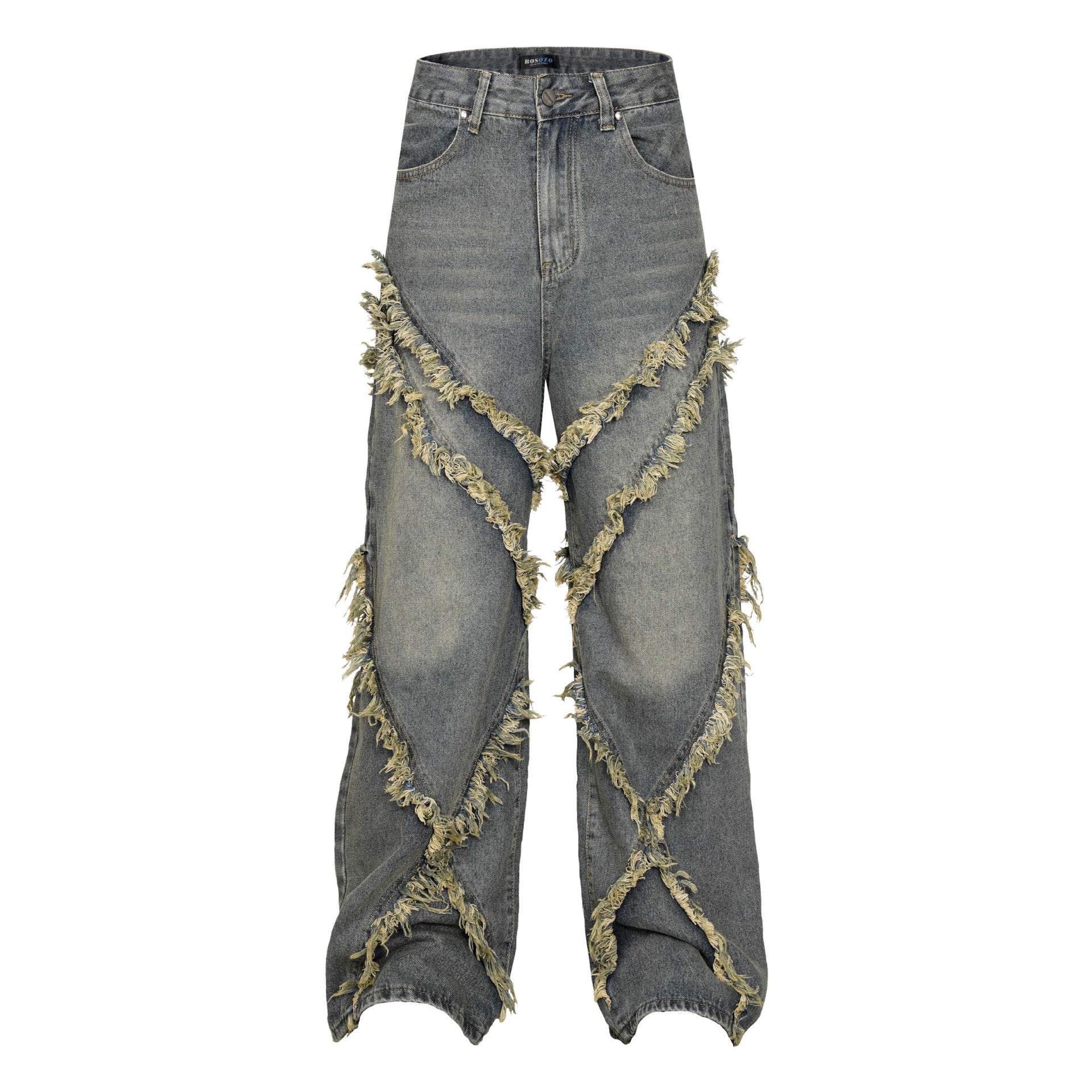 Washed patchwork jeans Colouronova