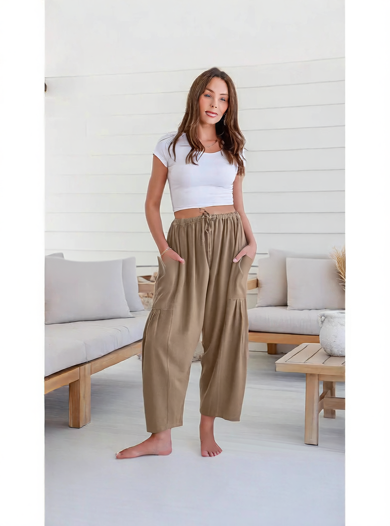Linen Wide-Leg Pants Colouronova