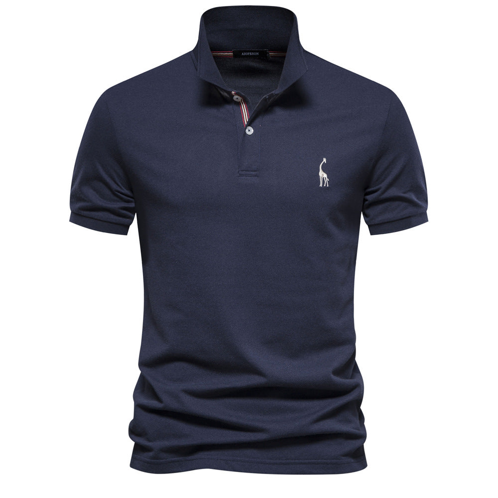 Men's Cotton Embroidered Polo Shirt Colouronova