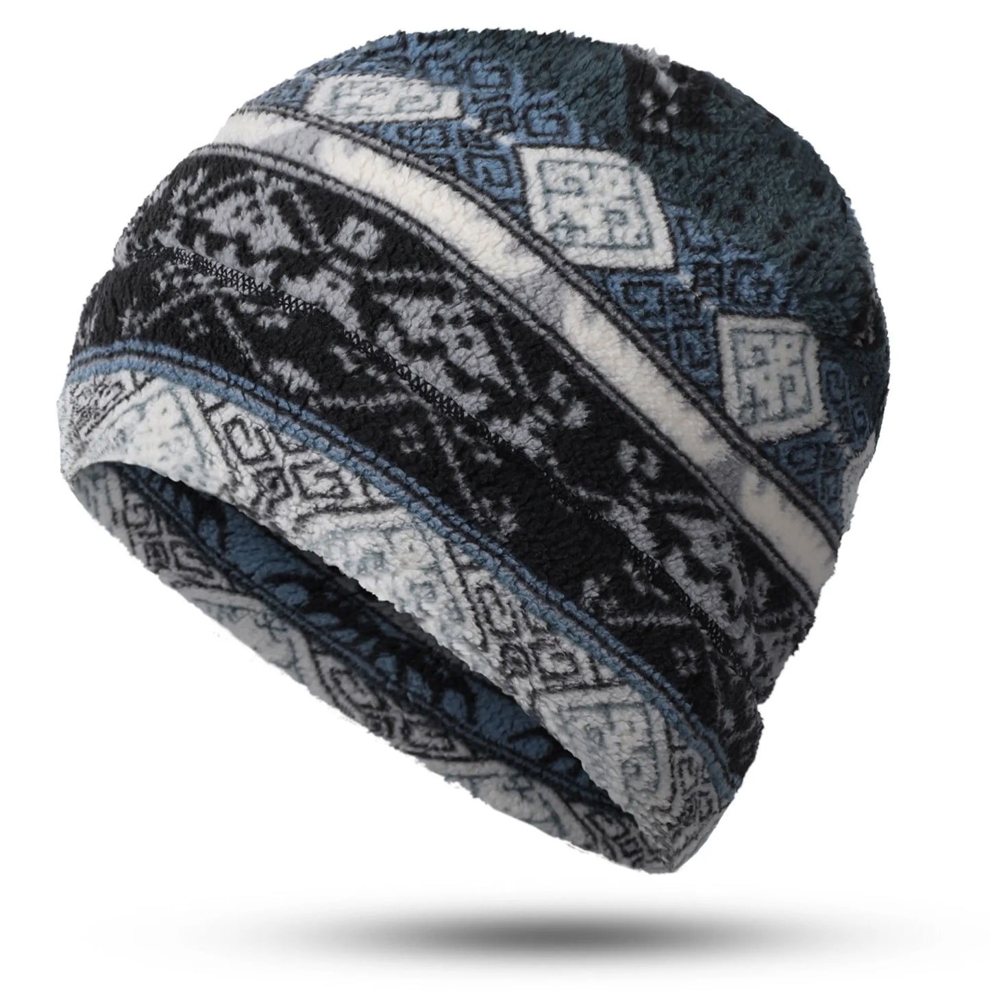 Cold Weather Running Caps Winter Thermal Plush Beanies Windproof Ski Soft Skull Cap Sports Cycling Hiking Camping Slouchy Hats - Colouronova