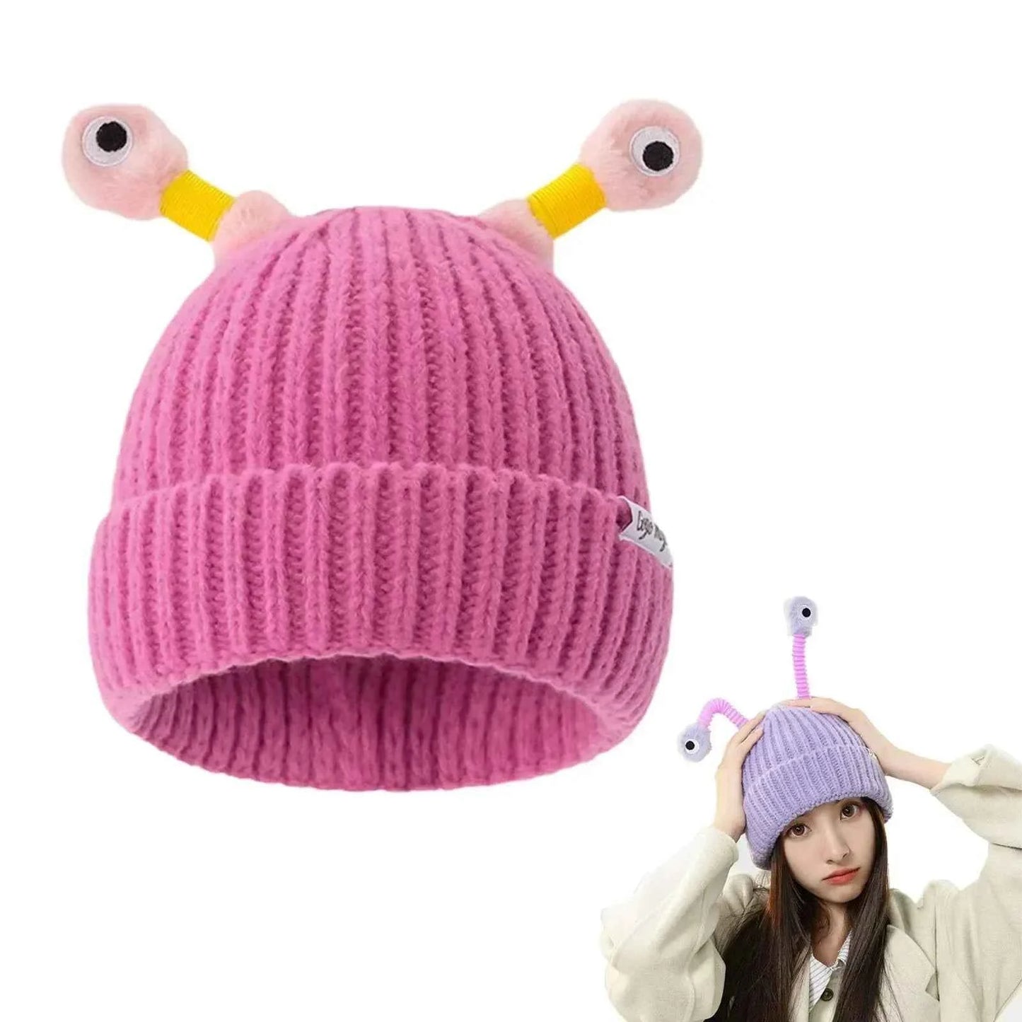 Parent Child Cute Glowing Little Knit Hat Funny Cold Weather Warm Weather Gear for Men Winter Hats for Women with Ear Christmas
