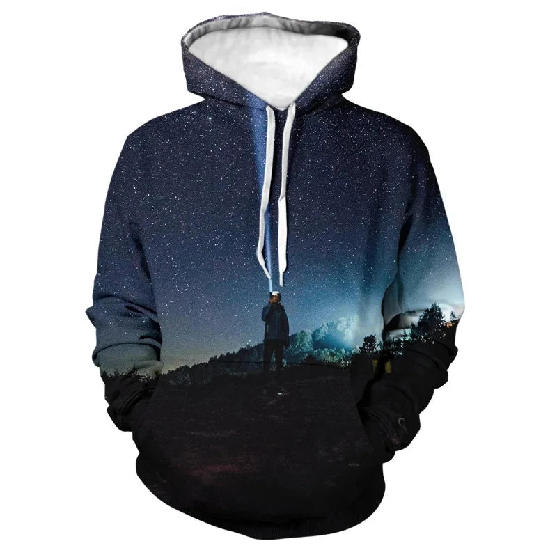 2024 Four Seasons Spring/Summer Autumn/Winter New Men's 3D Printing Starry Sky Nebula Men's Hat 3D Digital Printing Colouronova