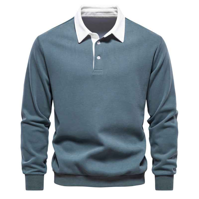 Long-sleeved Polo-neck t-shirt