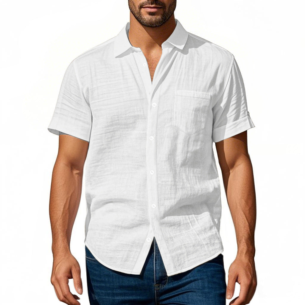 Linen short-sleeve shirt Colouronova