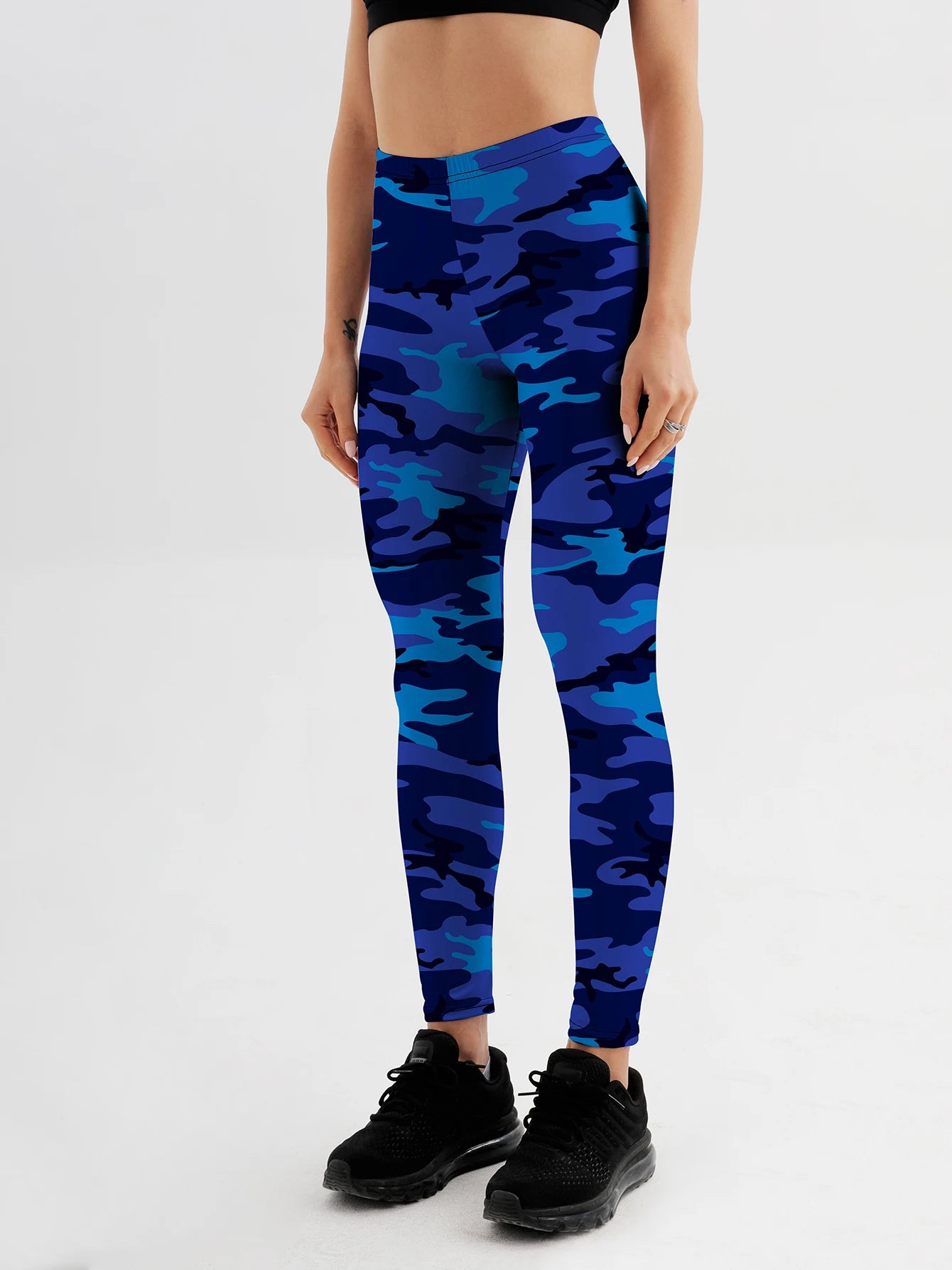 Fashion Women's camouflage Leggings For Fitness High Waist Gym Legging Push Up Women navy Leggings Stretch Pants Women Trousers - Colouronova