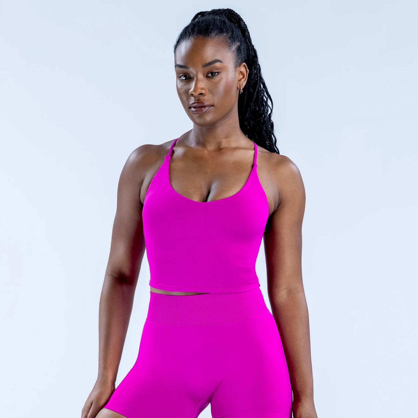 Adjustable Halter Neck Sports Bra with Chest Pads Colouronova