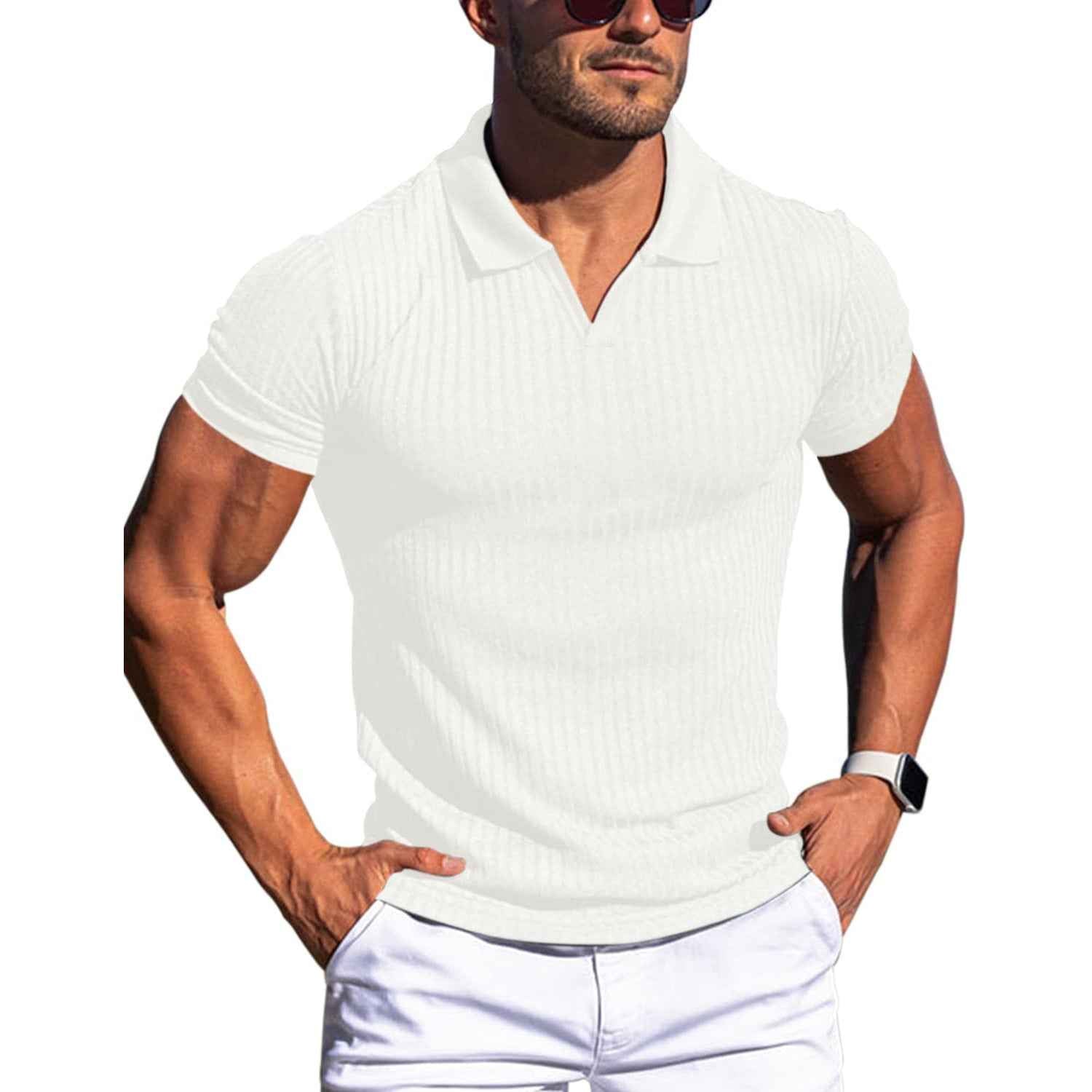 Men's T-shirts with lapel and V-neck Colouronova