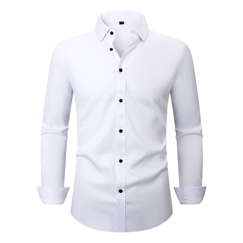 Men's Long Sleeve Business Shirt Four-Way Stretch Colouronova
