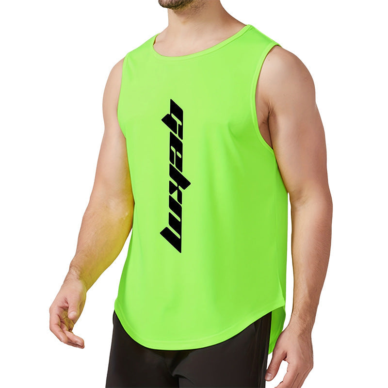 Running training waistcoat loose sports T-shirt quick-drying top Colouronova