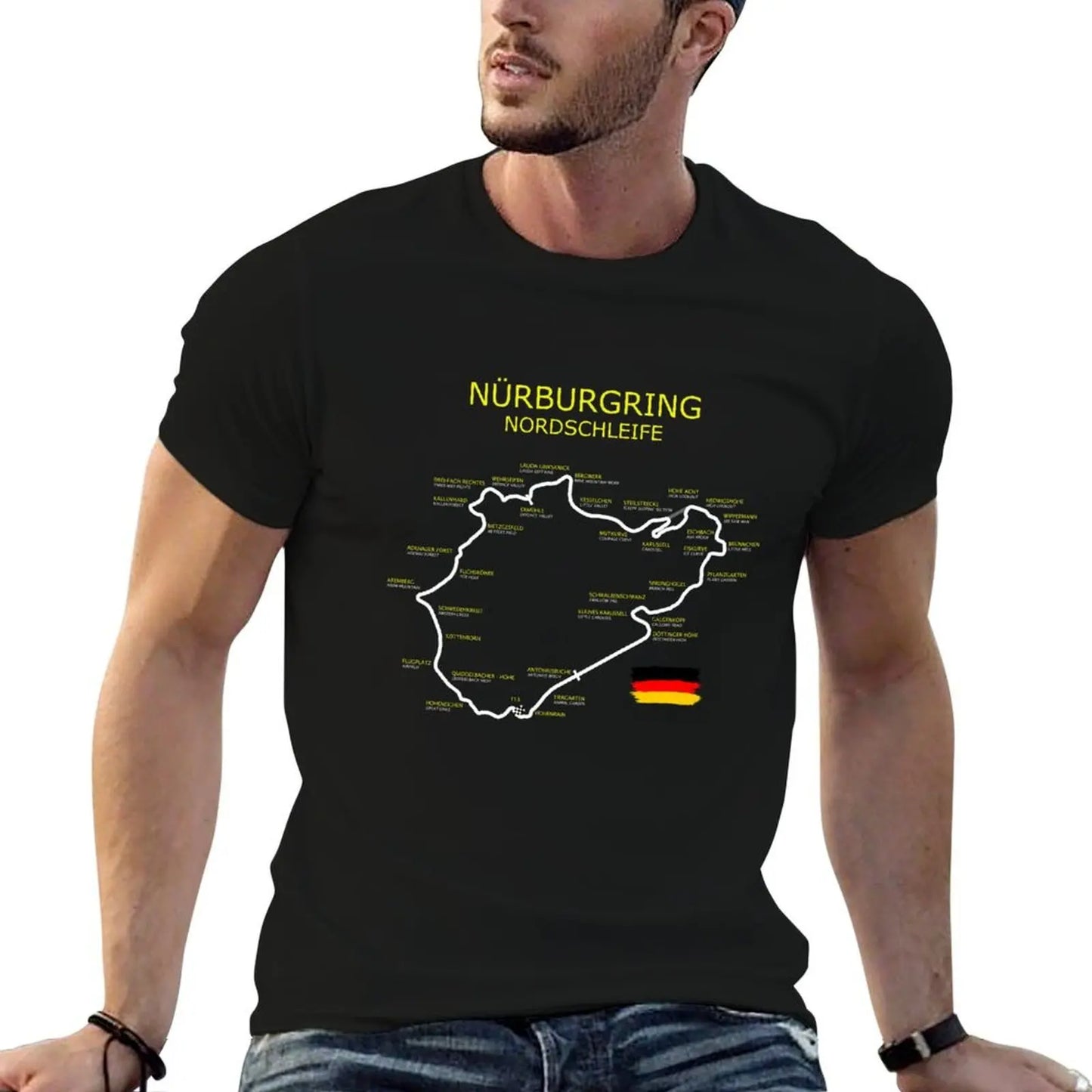 The Nurburgring T-Shirt man t shirt designer t shirts for man graphic tees T-Shirt - Colouronova